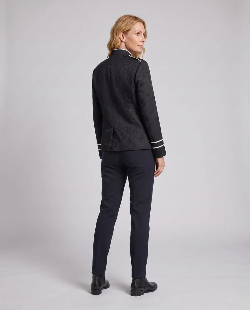 Damen Eleganter Blazer mit Künstlerischem Muster und Klassischen Akzenten Nord Taschen