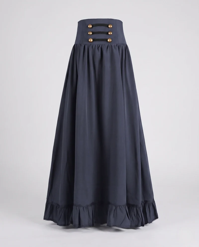 Damen Eleganter Maxi-Rock mit Schnürung und Beinschlitz Nord Taschen