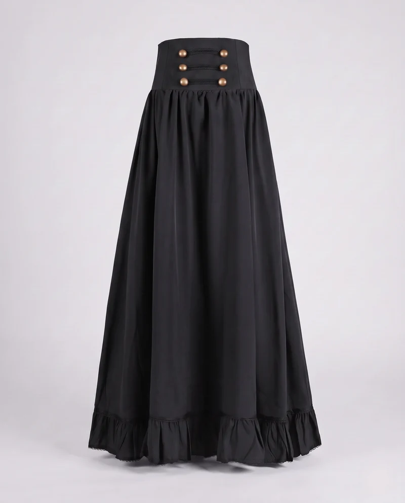 Damen Eleganter Maxi-Rock mit Schnürung und Beinschlitz Nord Taschen