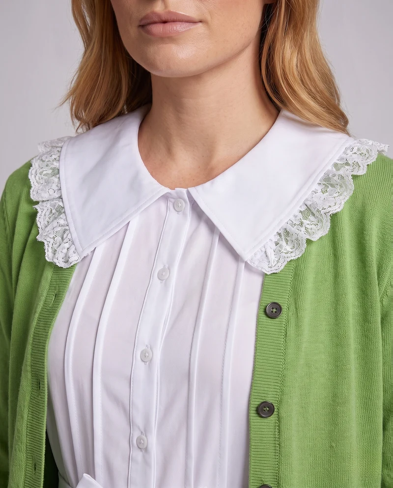 Frauen Sweetheart Kleid mit elegantem Cardigan und passenden Accessoires Nord Taschen
