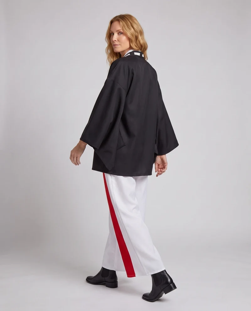 Damen traditionelles Cosplay-Kostüm mit weitem Kragen und ausgestellten Ärmeln Nord Taschen