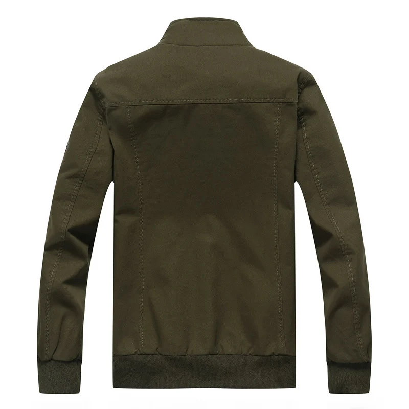 Herren Canvas-Fieldblouson im Pilotencut mit kariertem Innenfutter, Stehkragen und Rippbündchen Nord Taschen