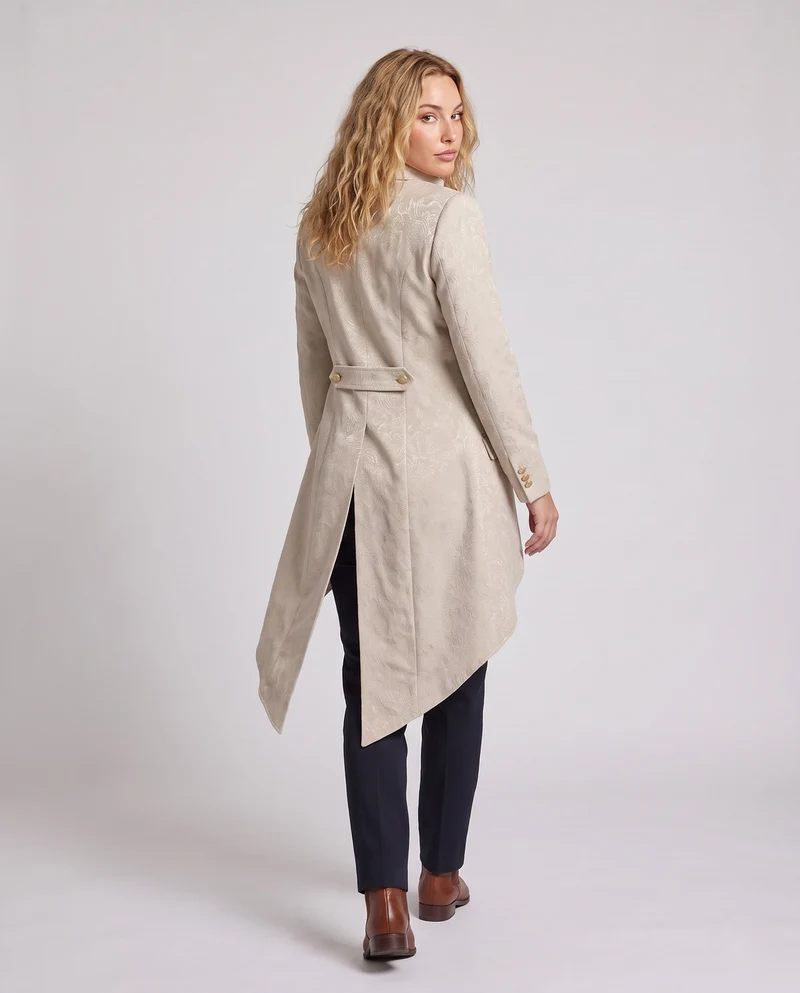 Damen Oversized-Jacke mit künstlerischem Muster und elegantem Knopfverschluss Nord Taschen