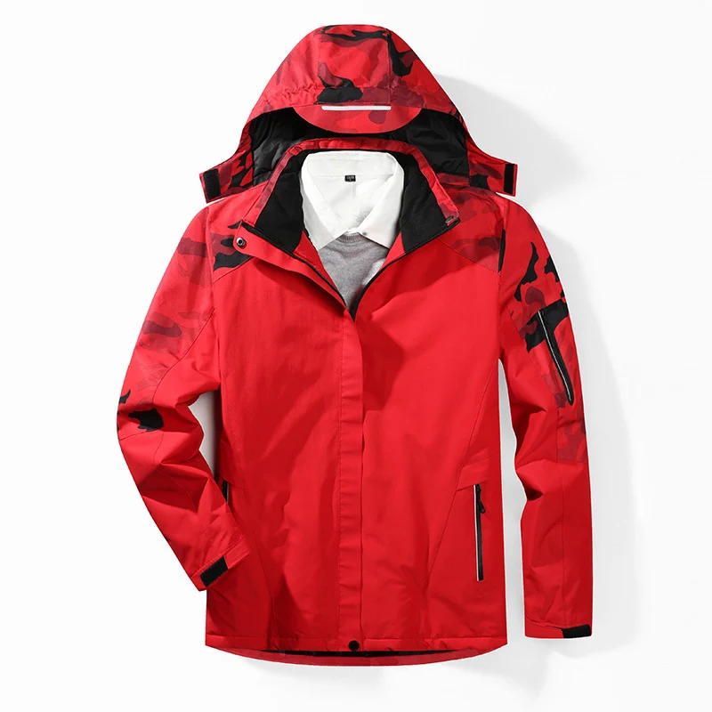 Herren Camouflage-Softshelljacke mit abnehmbarer Kapuze und atmungsaktivem Innenfutter Nord Taschen