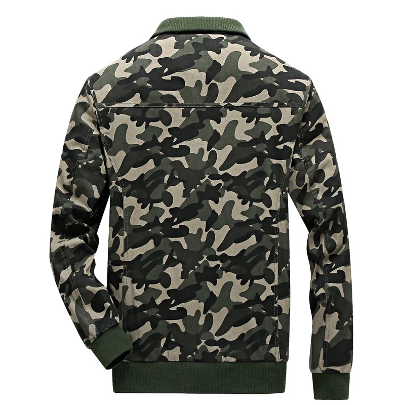 Herren Camouflage-Fieldblouson im Urban-Militärstil mit Rippbündchen und Mehrfach-Taschen Nord Taschen