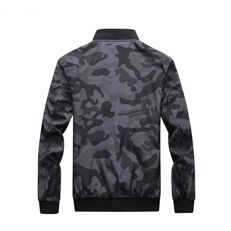 Herren Camouflage-Bomberjacke mit Ärmeltasche, elastischen Bündchen und leichter Windbreaker-Qualität Nord Taschen