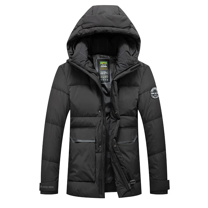 Herren Thermo-Steppjacke mit Daunenmix, winddichter Kapuze und Multifunktions-Taschen Nord Taschen