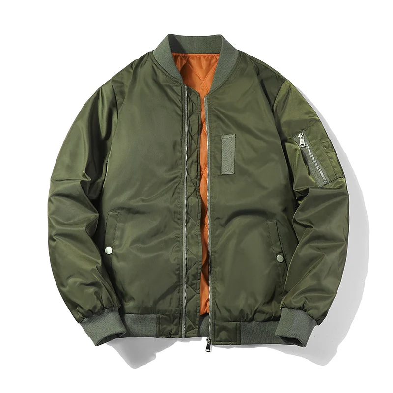 Herren Bomberjacke im Pilotenblouson‑Stil aus Nylon mit wattierter Innenfütterung und Ärmeltasche Nord Taschen