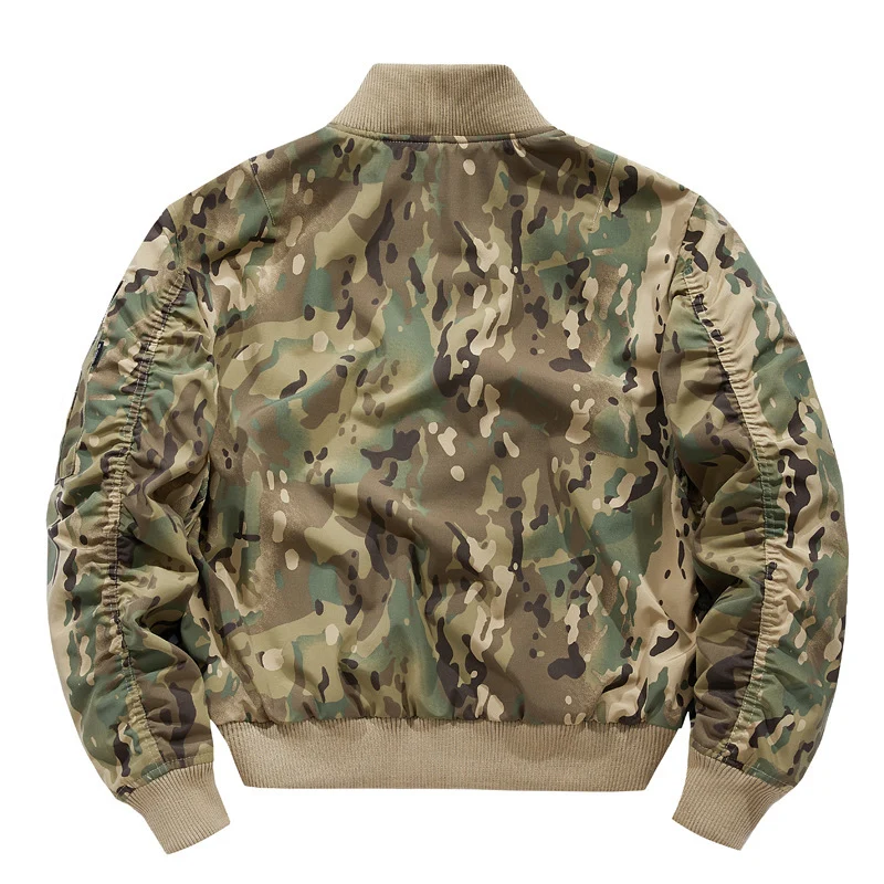 Herren Bomberjacke im Fliegerstil mit taktischen Mehrfachtaschen und Patch-Details Nord Taschen