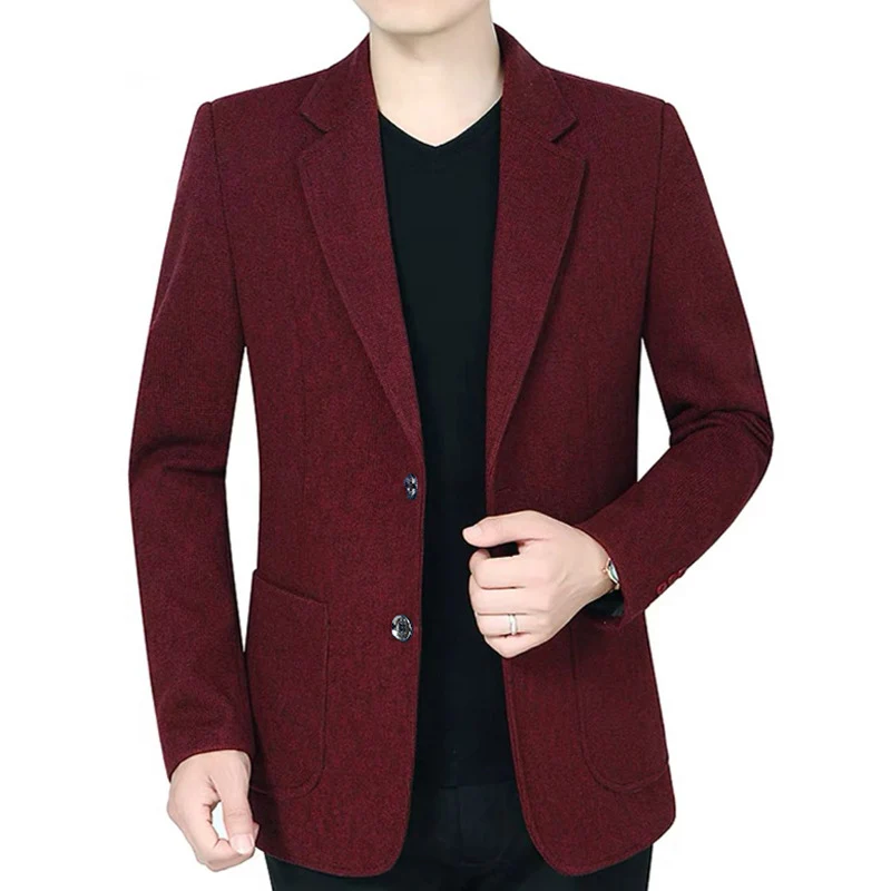 Herren Tailliertes Wollmix-Sakko im Casual-Blazer-Stil mit aufgesetzten Taschen Nord Taschen