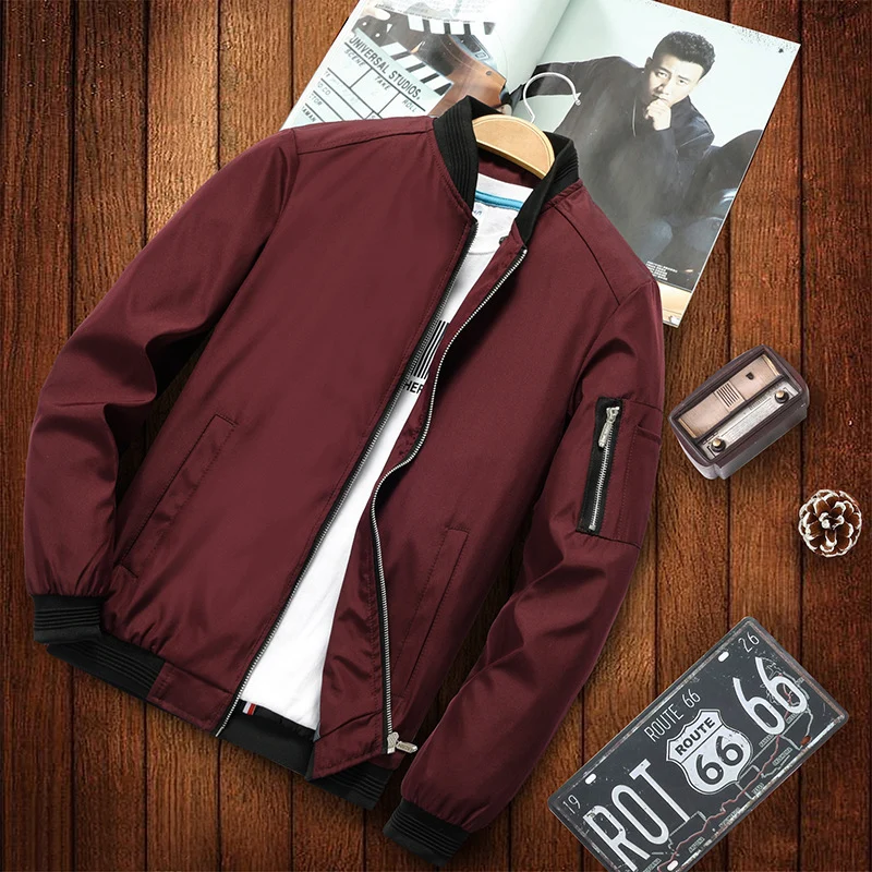 Herren Bomberjacke im Aviator-Microfiber-Look mit Ärmeltasche und gerippten Abschlüssen Nord Taschen