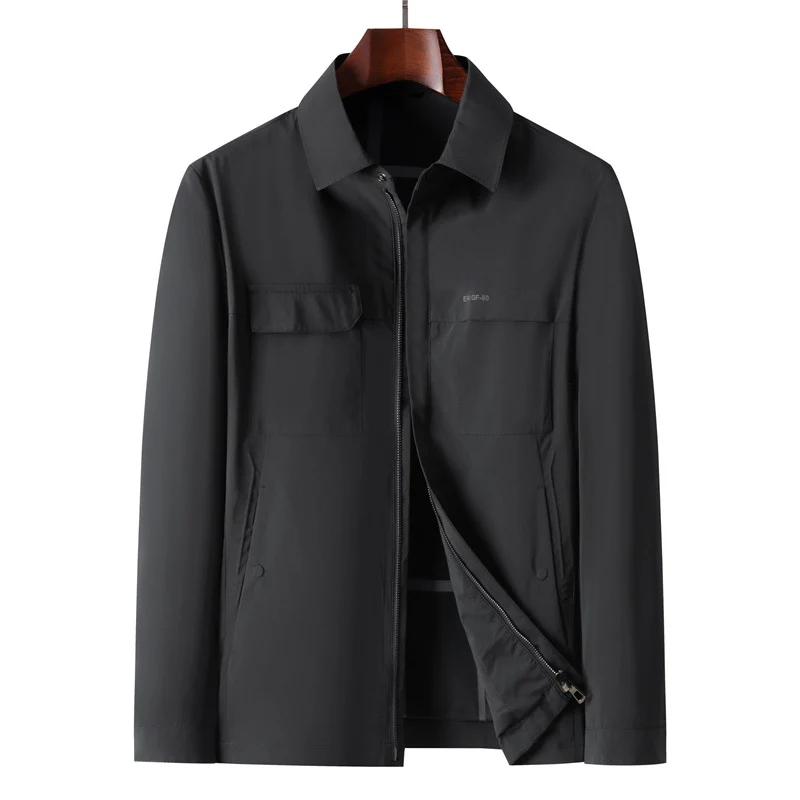 Herren Leichte Wind- und Wasserabweisende Freizeit-Zipjacke mit Hemdkragen, Brust- und Eingrifftaschen Nord Taschen