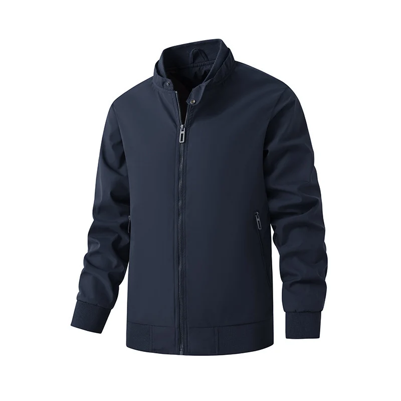 Herren Aviator-inspirierte Windbreaker-Bomberjacke mit Stehkragen und Mesh-Innenfutter Nord Taschen