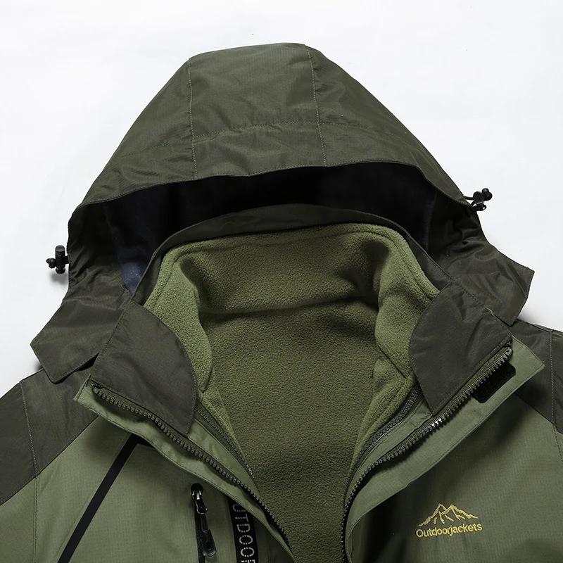 Unisex Wasserfeste atmungsaktive Outdoorjacke mit abnehmbarer Kapuze und Multifunktions-Taschen Nord Taschen