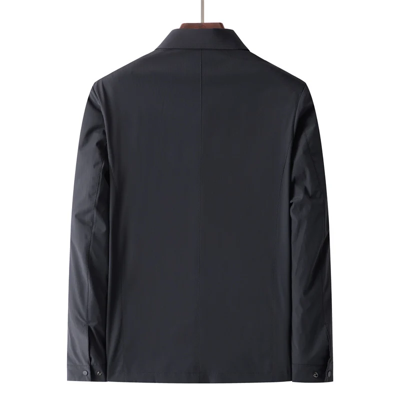 Herren Leichte wasserabweisende Blouson-Jacke mit Hemdkragen und verdecktem Reißverschluss Nord Taschen