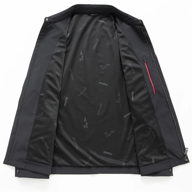 Herren Leichte wasserabweisende Blouson-Jacke mit Hemdkragen und verdecktem Reißverschluss Nord Taschen