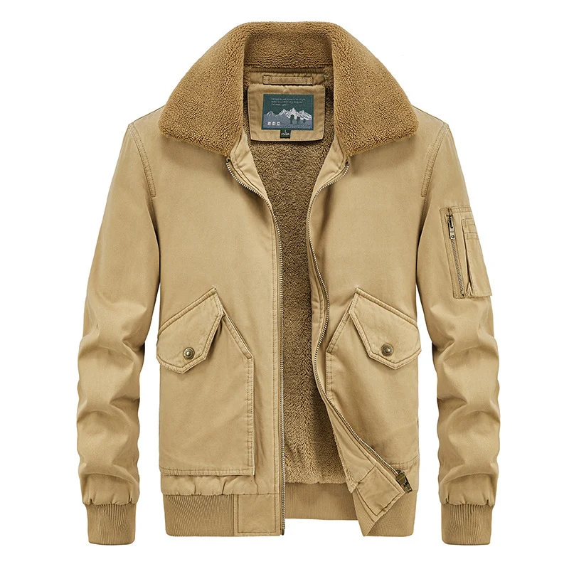 Herren Aviator-Blouson mit Sherpa-Kragen und Thermo-Teddyfutter Nord Taschen
