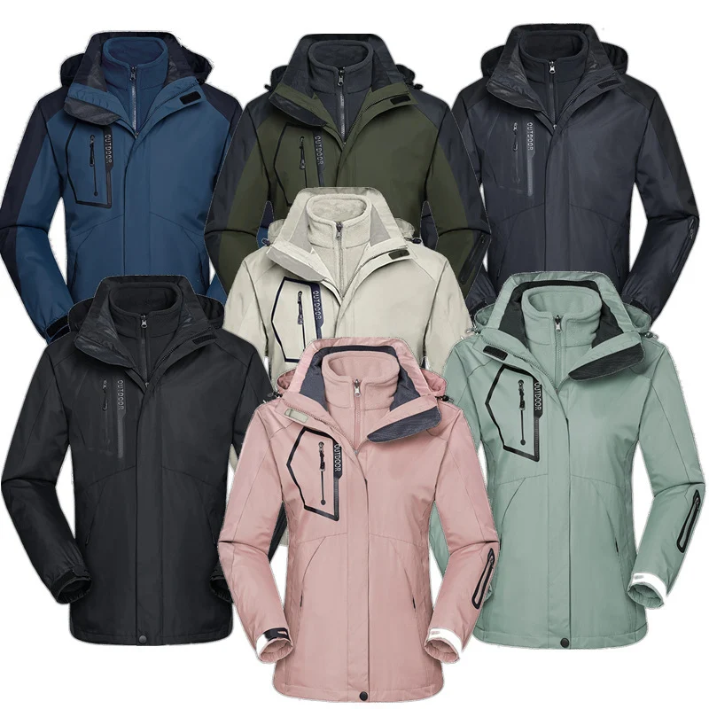 Herren atmungsaktive und wasserfeste Softshell-Outdoorjacke mit verschweißten Nähten und Multifunktions-Taschen Nord Taschen