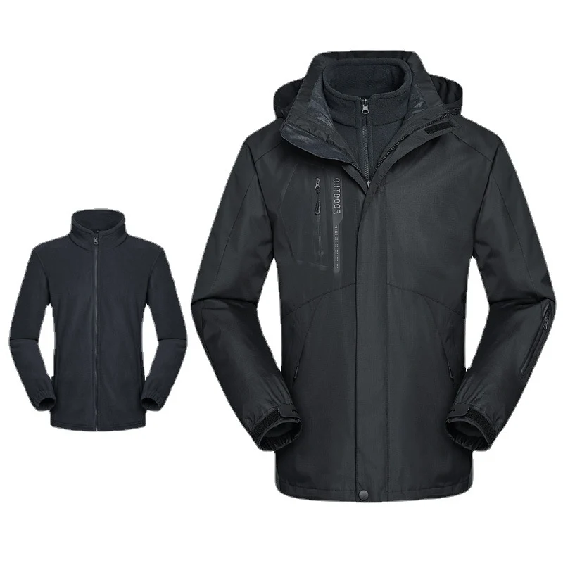Herren atmungsaktive und wasserfeste Softshell-Outdoorjacke mit verschweißten Nähten und Multifunktions-Taschen Nord Taschen