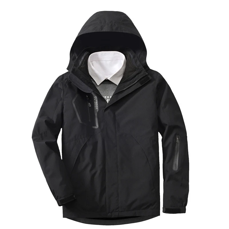 Herren atmungsaktive und wasserfeste Softshell-Outdoorjacke mit verschweißten Nähten und Multifunktions-Taschen Nord Taschen