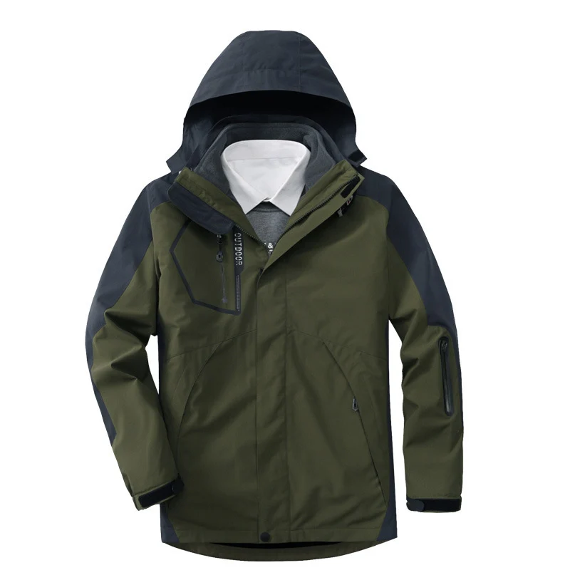 Herren atmungsaktive und wasserfeste Softshell-Outdoorjacke mit verschweißten Nähten und Multifunktions-Taschen Nord Taschen