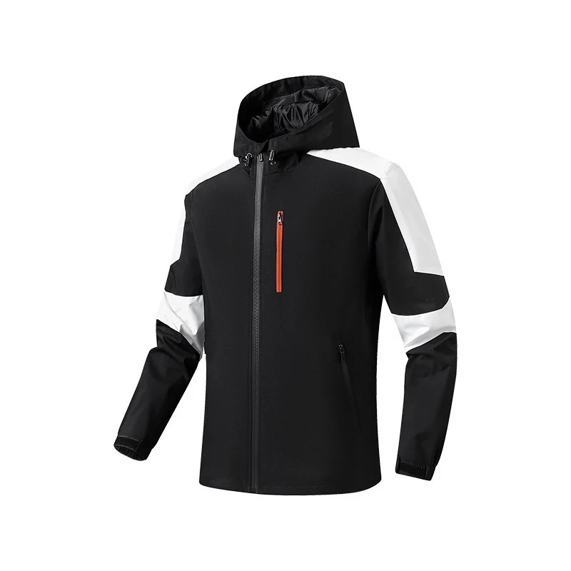 Herren Atmungsaktive Softshell‑Hardshell‑Hybridjacke mit Kapuze und wasserdichten Reißverschlusstaschen Nord Taschen