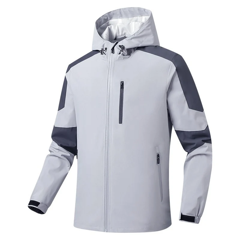 Herren Atmungsaktive Softshell‑Hardshell‑Hybridjacke mit Kapuze und wasserdichten Reißverschlusstaschen Nord Taschen