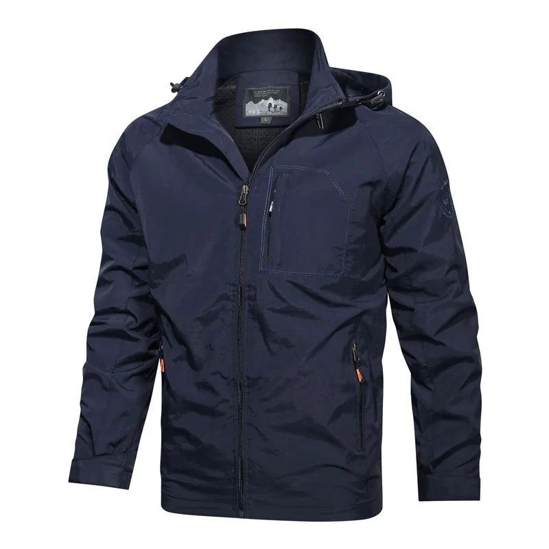 Herren Atmungsaktive Softshell-Fieldjacke mit Kapuze, wasserabweisender Shell und multifunktionaler Brusttasche Nord Taschen