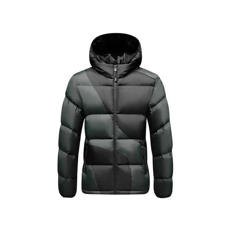 Herren Steppjacke mit Kapuze, auffälligem Colourblock-Muster und thermischer Isolierung Nord Taschen