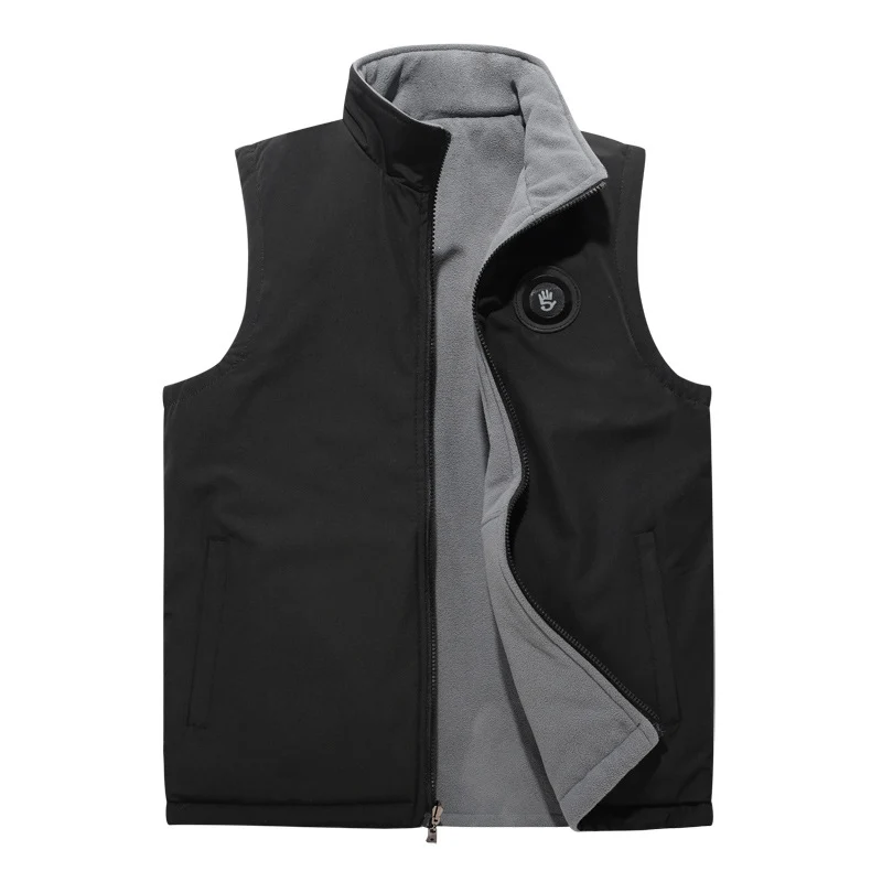 Herren Softshell-Weste mit Fleece-Innenfutter, winddichter Außenlage und hohem Stehkragen Nord Taschen