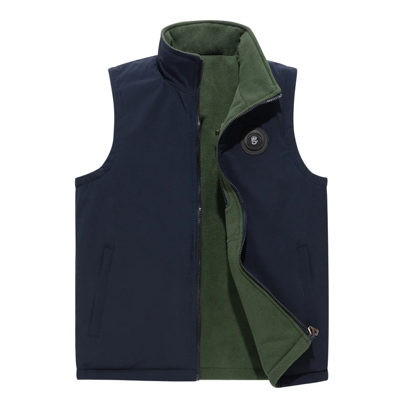 Herren Softshell-Weste mit Fleece-Innenfutter, winddichter Außenlage und hohem Stehkragen Nord Taschen