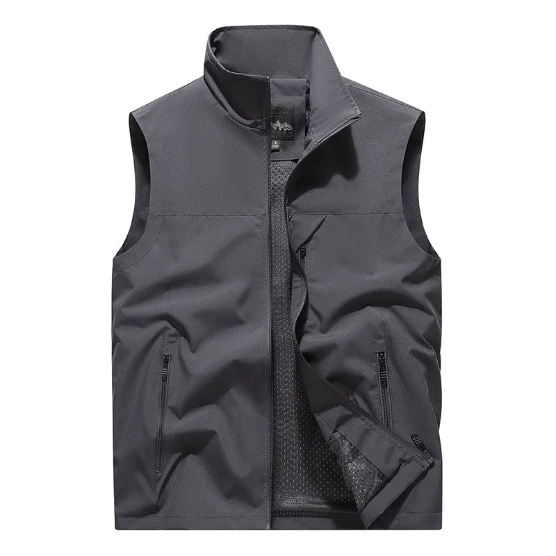 Herren Softshell-Outdoorweste mit winddichter Mikrofaserschale, Mesh-Innenfutter und Reißverschlusstaschen Nord Taschen