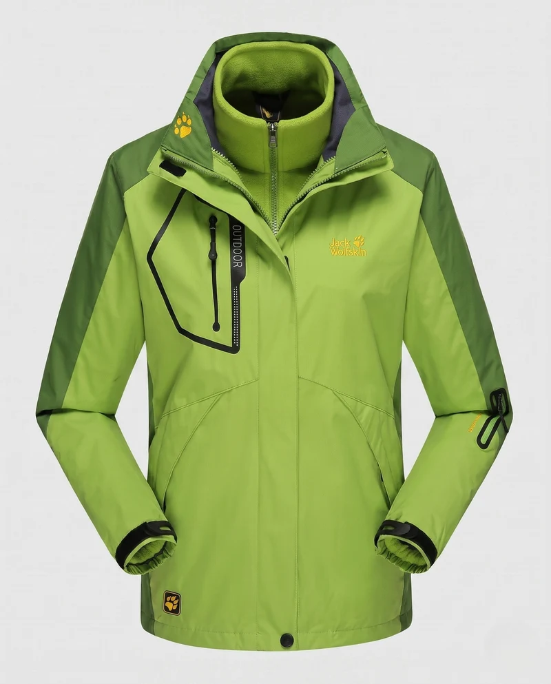 Herren Drei-in-Eins Softshell-Fleece Trekkingjacke mit abnehmbarer Kapuze