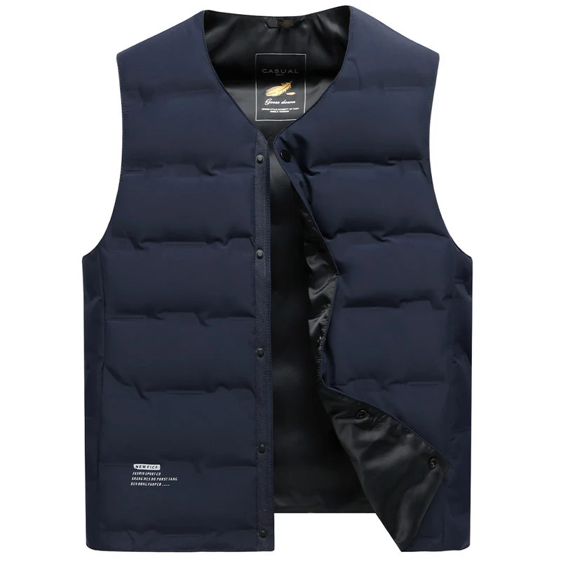 Herren Leichte gesteppte Thermoweste mit Druckknopf‑Verschluss und V‑Ausschnitt Nord Taschen