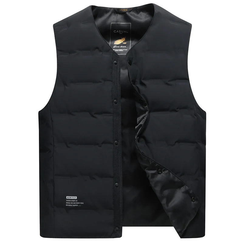 Herren Leichte gesteppte Thermoweste mit Druckknopf‑Verschluss und V‑Ausschnitt Nord Taschen
