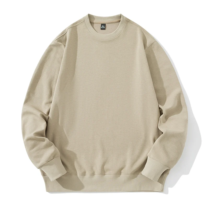 Unisex Oversize Baumwoll-Fleece Sweatshirt mit Rundhalsausschnitt, Rippbündchen und schwerer Qualität Nord Taschen
