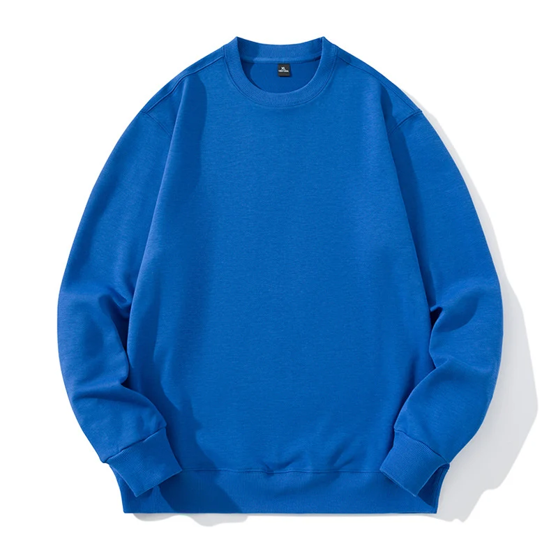 Unisex Oversize Baumwoll-Fleece Sweatshirt mit Rundhalsausschnitt, Rippbündchen und schwerer Qualität Nord Taschen