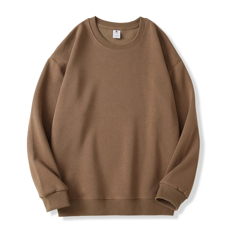 Unisex Oversize Baumwoll-Fleece Sweatshirt mit Rundhalsausschnitt, Rippbündchen und schwerer Qualität Nord Taschen