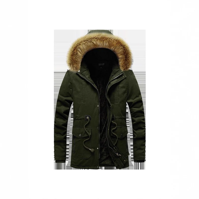 Herren Winterparka mit Kunstfellkapuze und Teddyfutter Nord Taschen