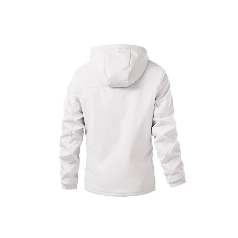 Herren Wind- und Wasserabweisende Kapuzenjacke mit Teddyfleece-Innenfutter und Reißverschlusstaschen Nord Taschen