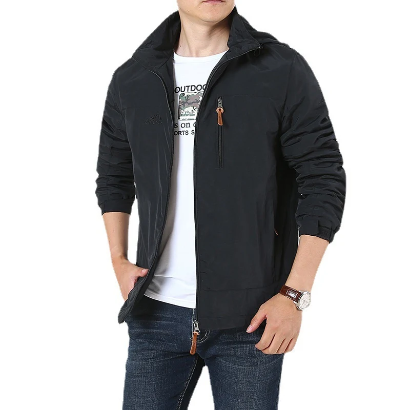 Herren Atmungsaktive Minimalistische Softshell‑Fieldjacke mit Stehkragen und Brustzip Nord Taschen