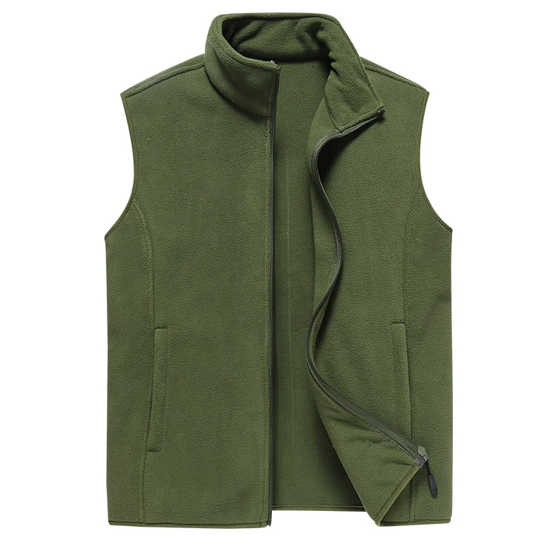 Herren Ärmellose Microfleece‑Weste mit Stehkragen und verdecktem Zweiwege-Reißverschluss Nord Taschen