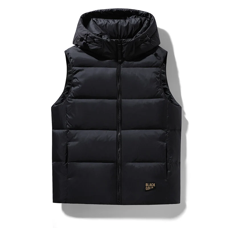 Herren Ärmellose gesteppte Thermoweste mit Kapuze und wasserabweisender Oberfläche Nord Taschen