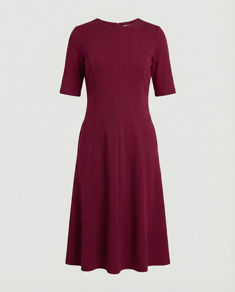Damen Midikleid elegant Halbarm