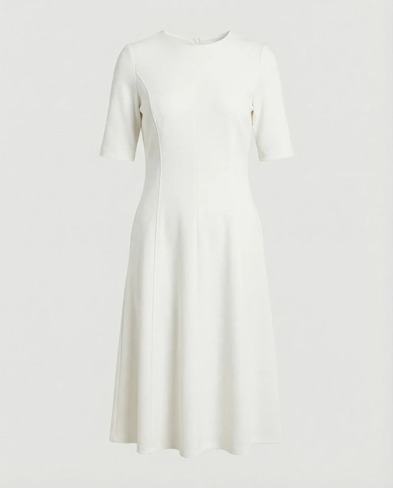 Damen Midikleid elegant Halbarm
