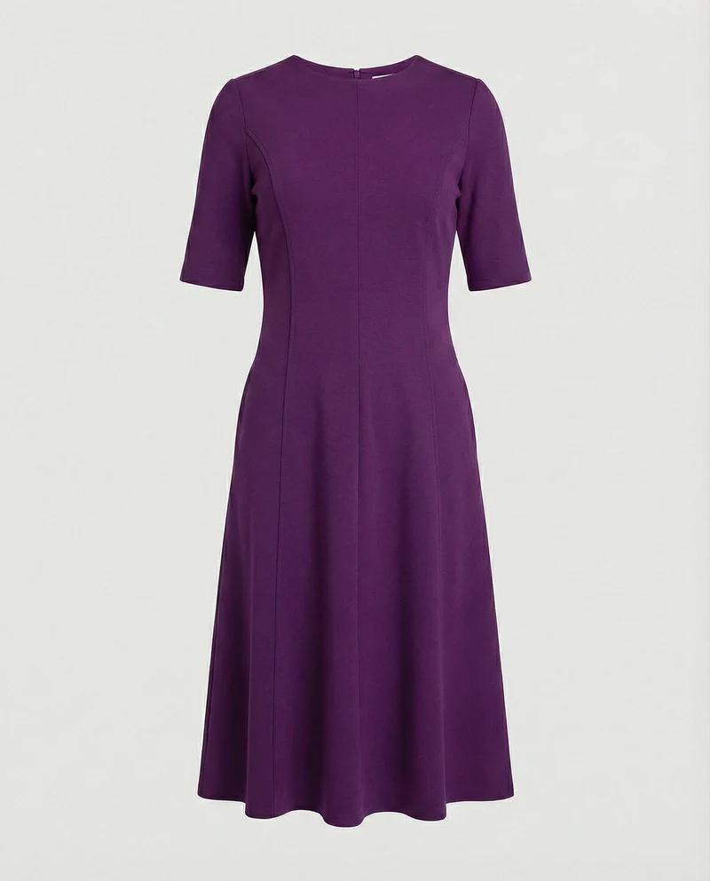 Damen Midikleid elegant Halbarm