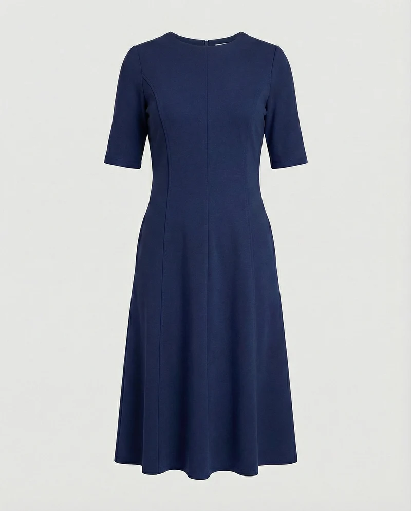 Damen Midikleid elegant Halbarm