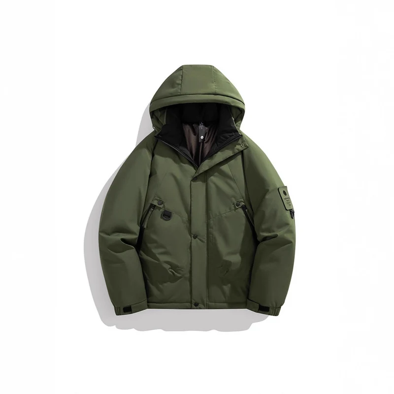 Herren Wattierte Outdoorjacke mit Kapuze, Multifunktionstaschen und winddichter Außenlage Nord Taschen