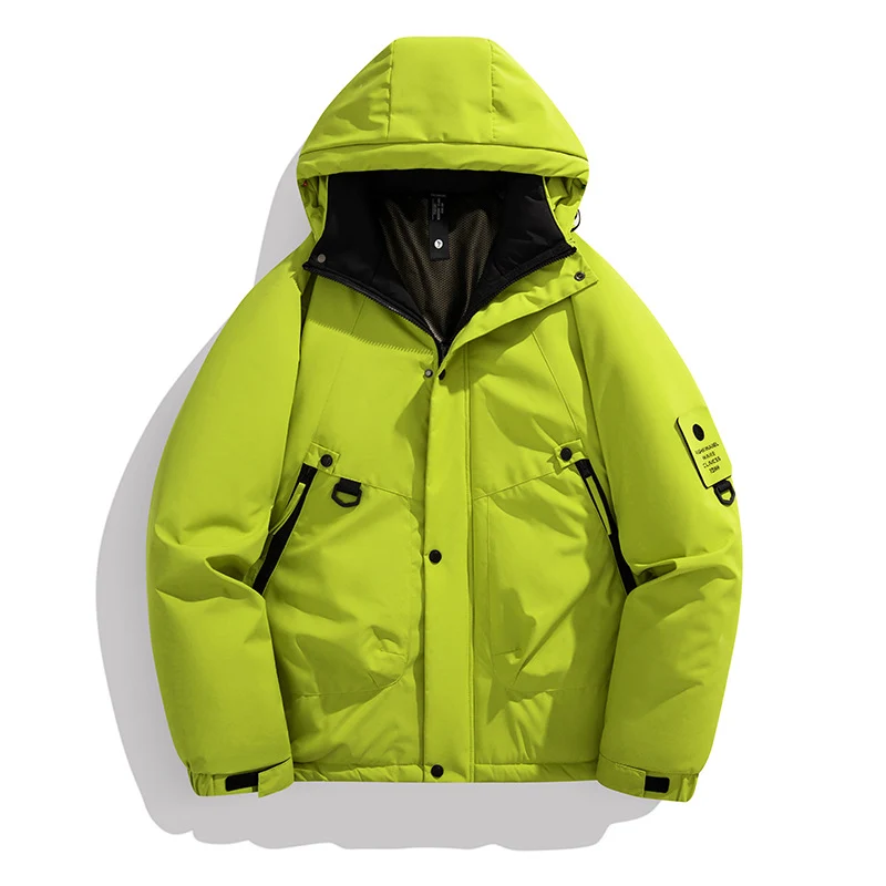 Herren Wattierte Outdoorjacke mit Kapuze, Multifunktionstaschen und winddichter Außenlage Nord Taschen