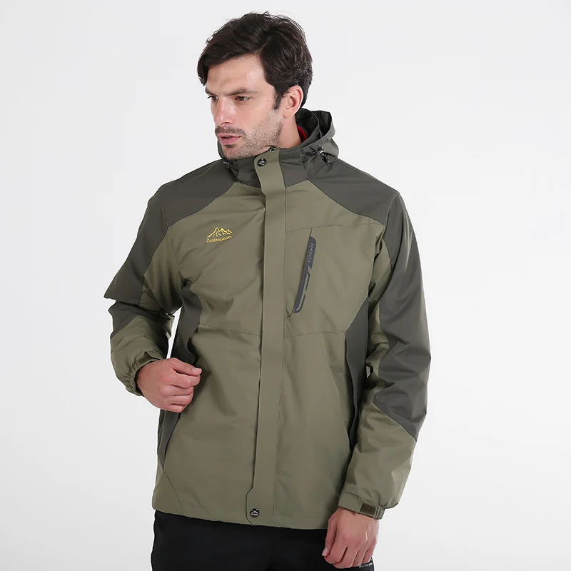Herren Wasserdichte und atmungsaktive Outdoor-Softshelljacke mit Kapuze Nord Taschen